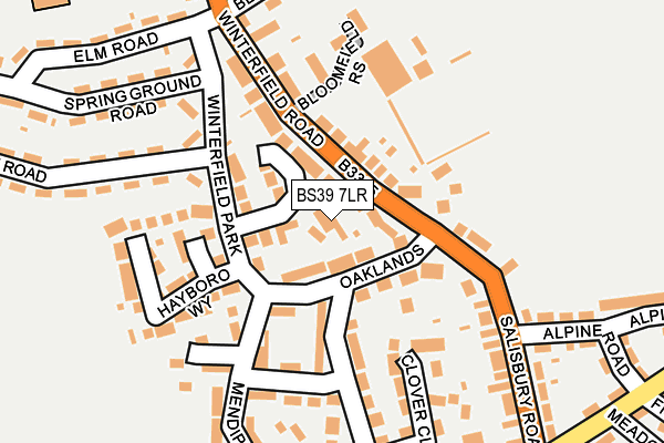 BS39 7LR map - OS OpenMap – Local (Ordnance Survey)