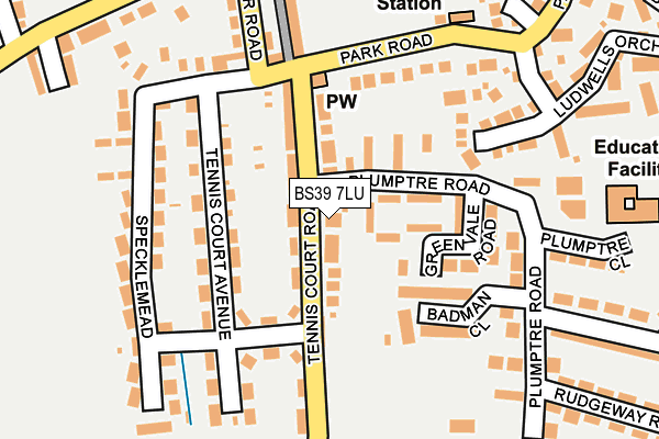 BS39 7LU map - OS OpenMap – Local (Ordnance Survey)