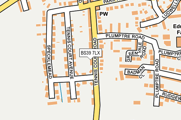 BS39 7LX map - OS OpenMap – Local (Ordnance Survey)