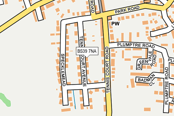 BS39 7NA map - OS OpenMap – Local (Ordnance Survey)
