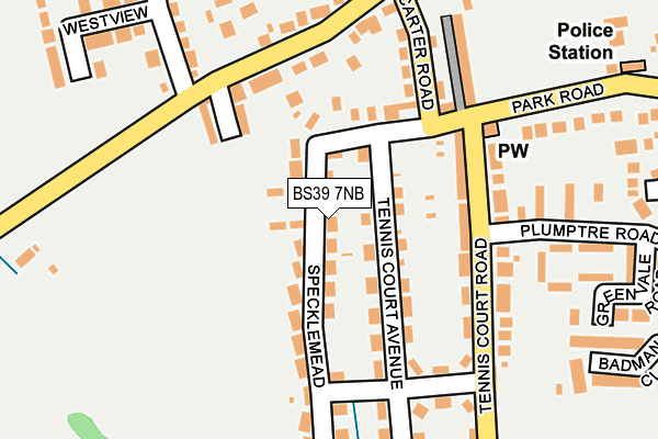 BS39 7NB map - OS OpenMap – Local (Ordnance Survey)