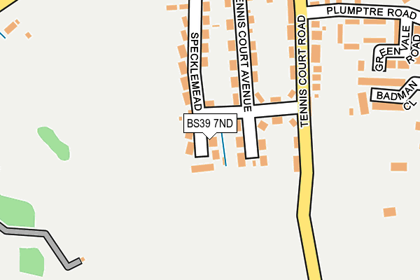 BS39 7ND map - OS OpenMap – Local (Ordnance Survey)