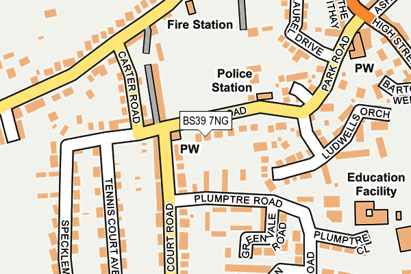 BS39 7NG map - OS OpenMap – Local (Ordnance Survey)