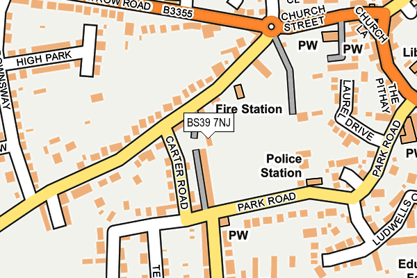 BS39 7NJ map - OS OpenMap – Local (Ordnance Survey)