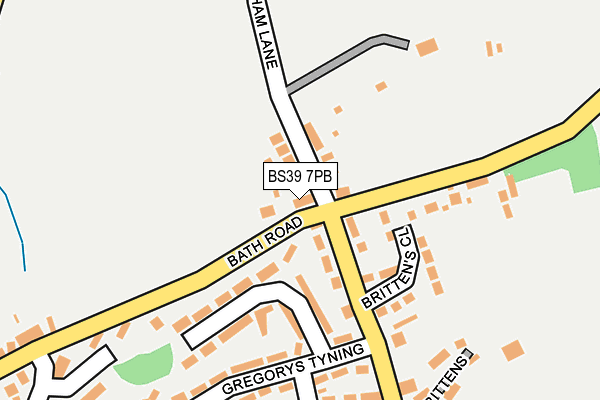 BS39 7PB map - OS OpenMap – Local (Ordnance Survey)