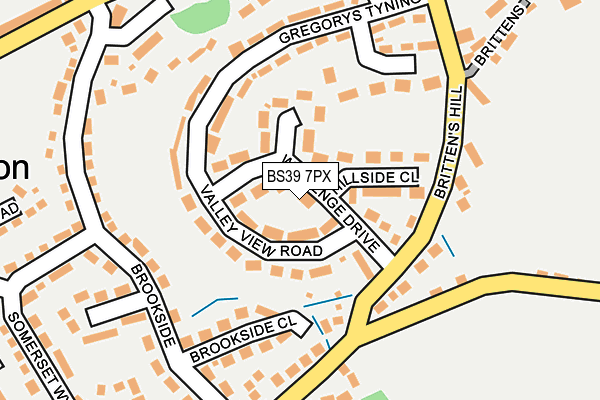 BS39 7PX map - OS OpenMap – Local (Ordnance Survey)