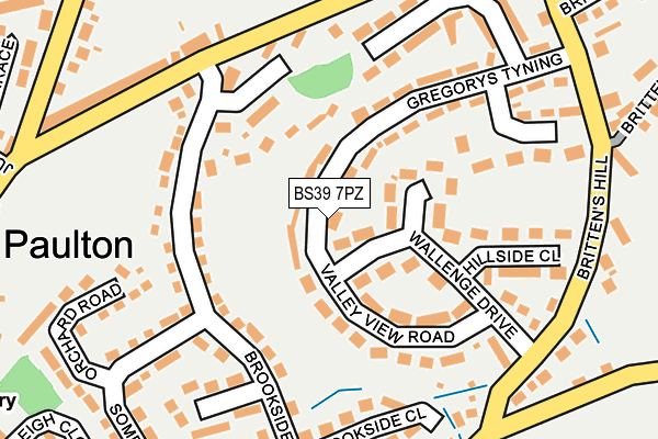 BS39 7PZ map - OS OpenMap – Local (Ordnance Survey)