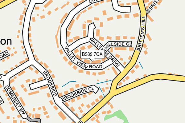 BS39 7QA map - OS OpenMap – Local (Ordnance Survey)