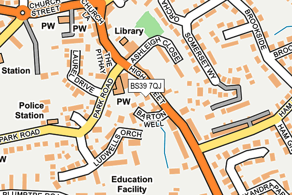 BS39 7QJ map - OS OpenMap – Local (Ordnance Survey)