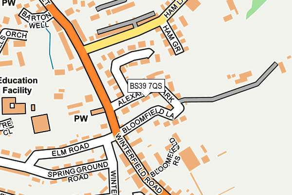 BS39 7QS map - OS OpenMap – Local (Ordnance Survey)