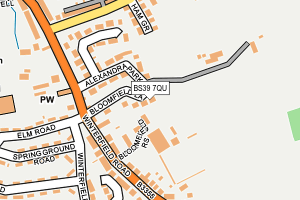 BS39 7QU map - OS OpenMap – Local (Ordnance Survey)