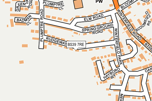 BS39 7RE map - OS OpenMap – Local (Ordnance Survey)