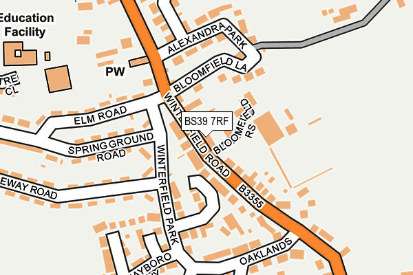 BS39 7RF map - OS OpenMap – Local (Ordnance Survey)