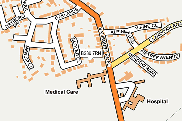 BS39 7RN map - OS OpenMap – Local (Ordnance Survey)