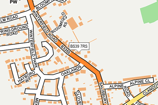 BS39 7RS map - OS OpenMap – Local (Ordnance Survey)