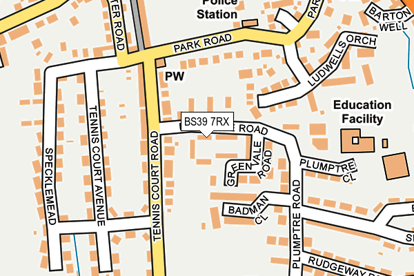 BS39 7RX map - OS OpenMap – Local (Ordnance Survey)