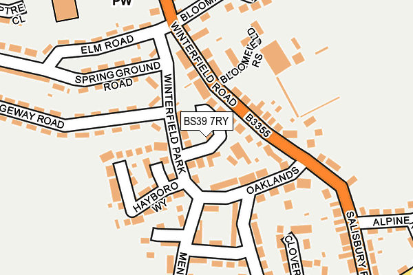 BS39 7RY map - OS OpenMap – Local (Ordnance Survey)