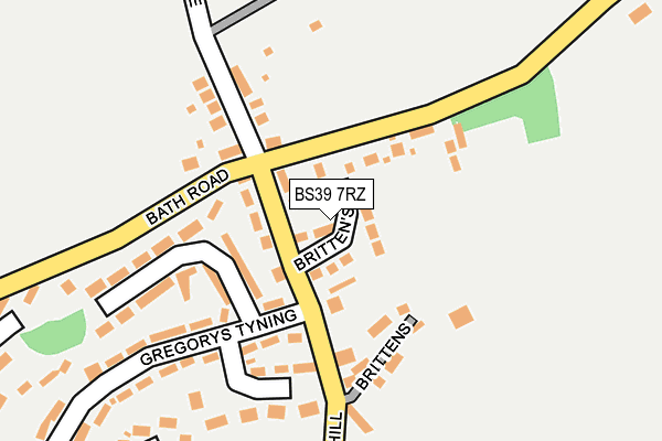 BS39 7RZ map - OS OpenMap – Local (Ordnance Survey)