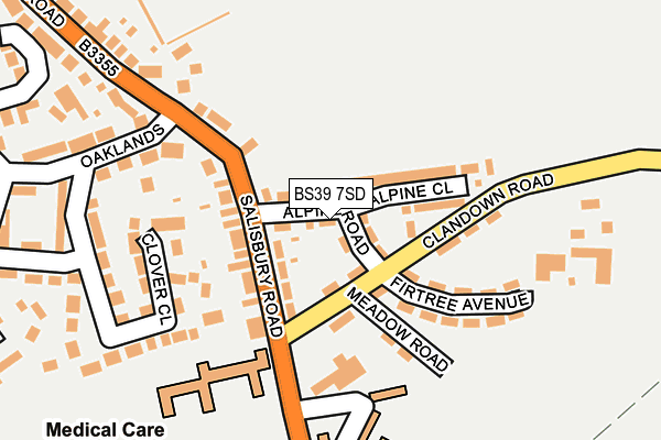BS39 7SD map - OS OpenMap – Local (Ordnance Survey)