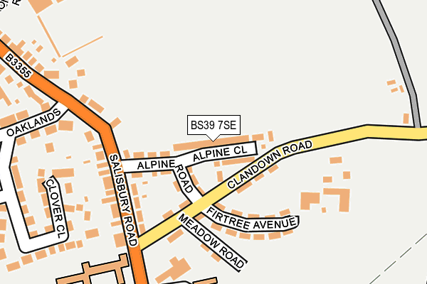 BS39 7SE map - OS OpenMap – Local (Ordnance Survey)