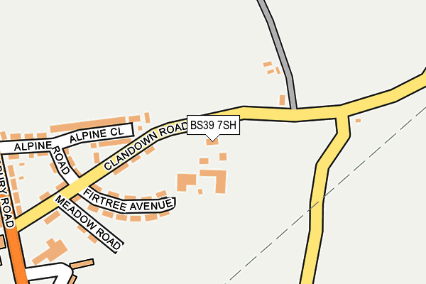 BS39 7SH map - OS OpenMap – Local (Ordnance Survey)