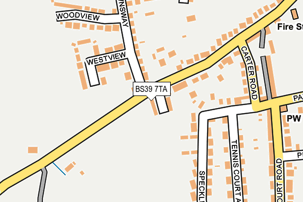 BS39 7TA map - OS OpenMap – Local (Ordnance Survey)