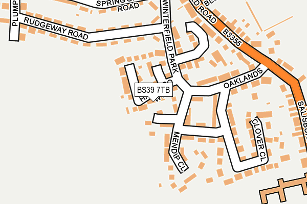 BS39 7TB map - OS OpenMap – Local (Ordnance Survey)