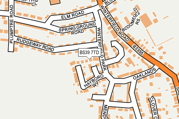 BS39 7TD map - OS OpenMap – Local (Ordnance Survey)
