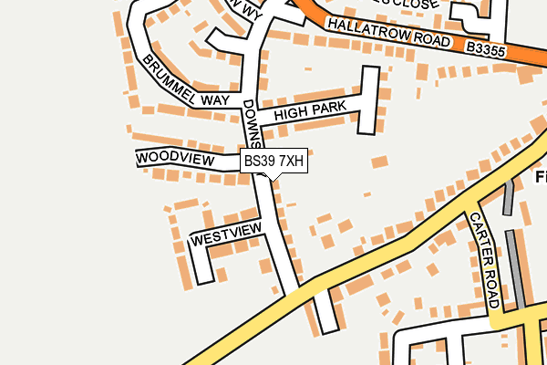 BS39 7XH map - OS OpenMap – Local (Ordnance Survey)
