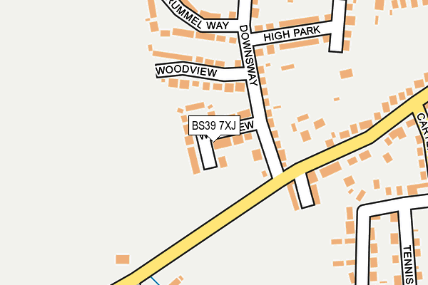 BS39 7XJ map - OS OpenMap – Local (Ordnance Survey)