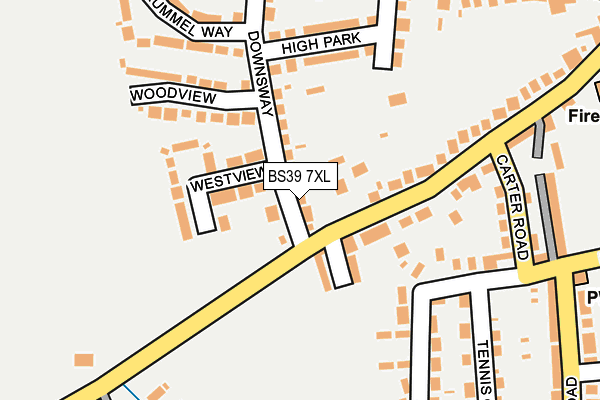 BS39 7XL map - OS OpenMap – Local (Ordnance Survey)