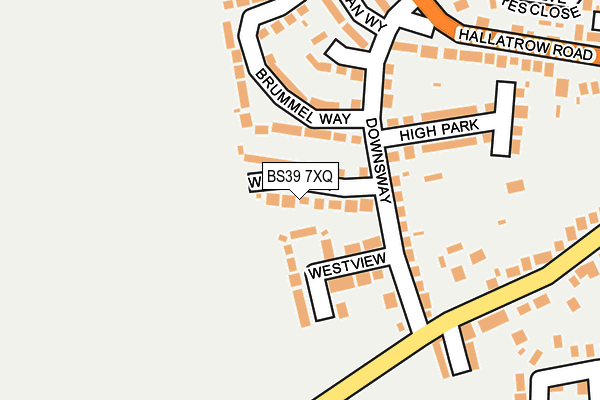 BS39 7XQ map - OS OpenMap – Local (Ordnance Survey)