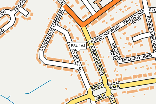 BS4 1AJ map - OS OpenMap – Local (Ordnance Survey)