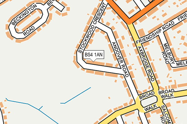 BS4 1AN map - OS OpenMap – Local (Ordnance Survey)