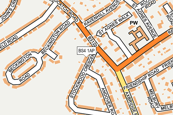 BS4 1AP map - OS OpenMap – Local (Ordnance Survey)