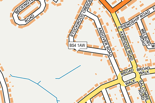 BS4 1AW map - OS OpenMap – Local (Ordnance Survey)
