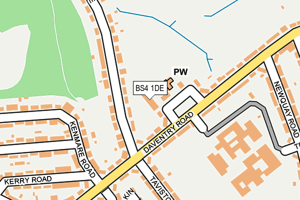 BS4 1DE map - OS OpenMap – Local (Ordnance Survey)