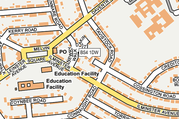 BS4 1DW map - OS OpenMap – Local (Ordnance Survey)