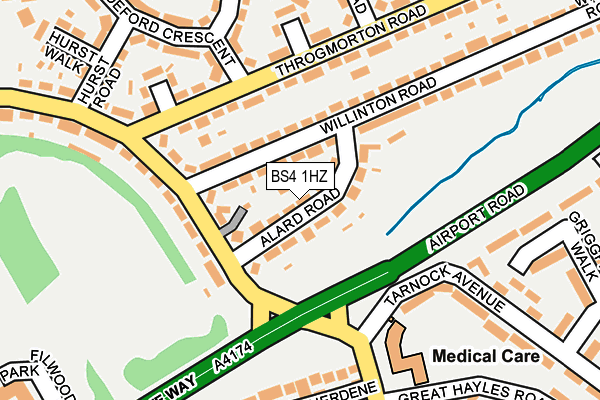 BS4 1HZ map - OS OpenMap – Local (Ordnance Survey)