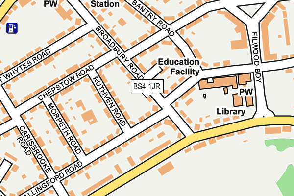 BS4 1JR map - OS OpenMap – Local (Ordnance Survey)