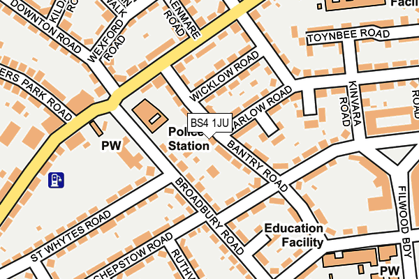 BS4 1JU map - OS OpenMap – Local (Ordnance Survey)