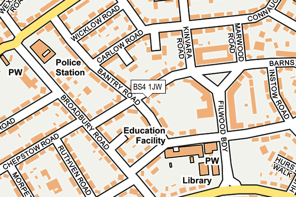 BS4 1JW map - OS OpenMap – Local (Ordnance Survey)