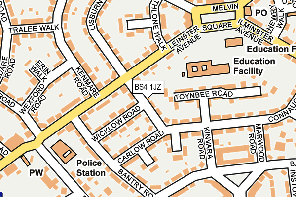 BS4 1JZ map - OS OpenMap – Local (Ordnance Survey)