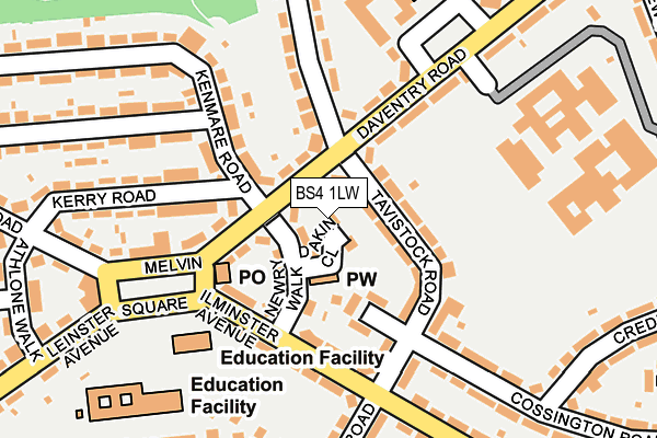 BS4 1LW map - OS OpenMap – Local (Ordnance Survey)