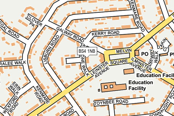 BS4 1NB map - OS OpenMap – Local (Ordnance Survey)