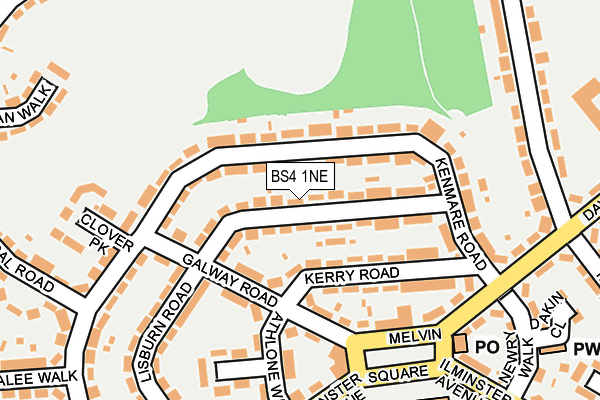BS4 1NE map - OS OpenMap – Local (Ordnance Survey)