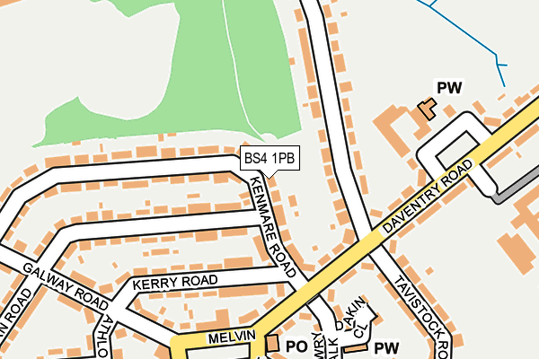 BS4 1PB map - OS OpenMap – Local (Ordnance Survey)