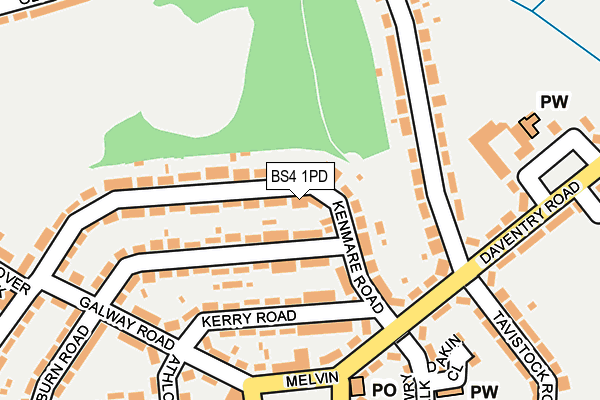 BS4 1PD map - OS OpenMap – Local (Ordnance Survey)