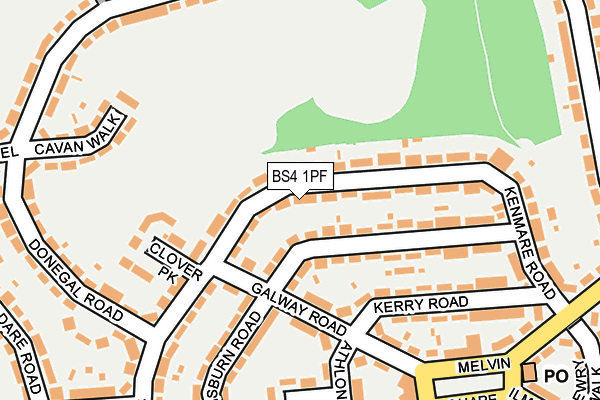 BS4 1PF map - OS OpenMap – Local (Ordnance Survey)
