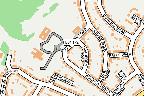 BS4 1PZ map - OS OpenMap – Local (Ordnance Survey)